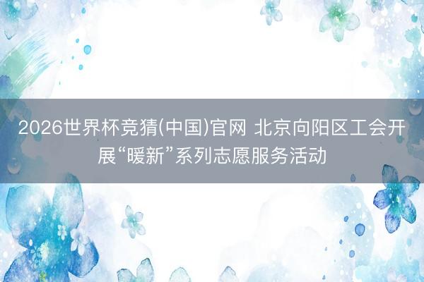 2026世界杯竞猜(中国)官网 北京向阳区工会开展“暖新”系列志愿服务活动